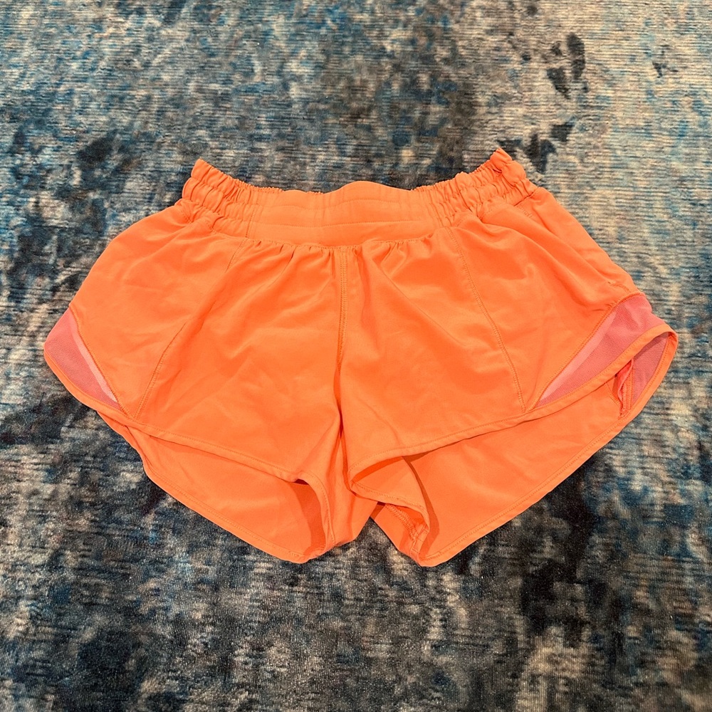 Coral Lululemon Hotty Hot 2.5 Shorts